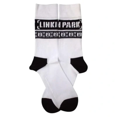 Image of Rock Off officially licensed products Linkin Park LP Logo Repeat Ankle Socks UK Size 7 11, White, M