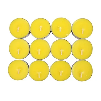 Image of White Hinge 12x Citronella Tea Lights Scented Insect Repellent Candles for Outdoor Dining