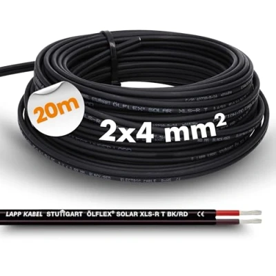 Image of LappKabel Bund Lapp ÖLFLEX Solar XLS R T 2 x 4 mm² BK/RD Cable Twin 20 m