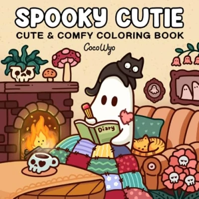 Image of Spooky Cutie: Coloring Book for Adults and Teens Featuring Adorable Creepy Creatures in Cozy Hygge Moments Relaxation (Cozy Spaces Coloring)