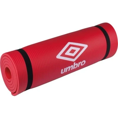 Image of Umbro Yoga Mat 190 x 58 1 cm with Transport Strap Extra Soft and Thick Non Slip Fitness Red