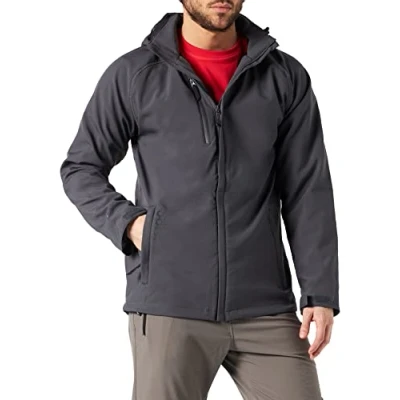 Image of Regatta Men&#039;s X Pro Repeller Lined Hooded Softshell Jacket, Grey (Seal Grey), Large (Manufacturer Size:L)