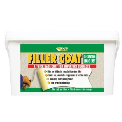 Image of Everbuild Filler Coat Thick Base Coat, White, 5 Litre