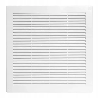 Image of Air Vent Grill 190mm x with Adjustable Shutter and Fly Screen / Net Mesh Ducting Ventilation Cover TK2