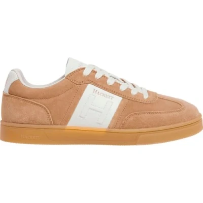 Image of Hackett London Harper Heritage Trainers, Men&#039;s, Size: 9, Sand beige Suede