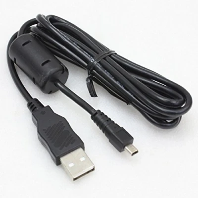 Image of Keple UC E6 USB Data Sync &amp; Photo Image Transfer Cable, Lead for Panasonic Lumix DMC TZ Series: TZ20 / TZ22 TZ3 TZ35 TZ37 2.0 A Male To Mini B 8 pin Flat 1.5m