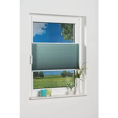 Image of Khome Klemmfix Pleated Blind, Petrol, 70 x 210 (B L)
