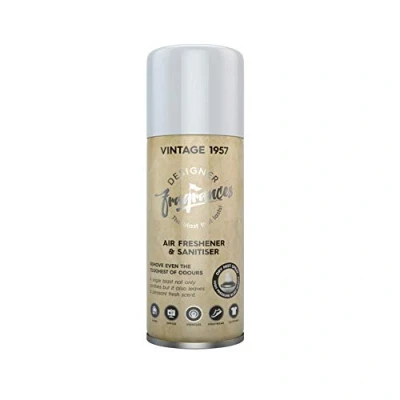 Image of The Urban Company Designer Fragrances Vintage 1957 Blast Can Air Freshener &amp; Sanitiser, Use in Cars, At Home, On Furniture Shoes Dry Mist Quick Release Spray Deodorizes Neutralises Smells