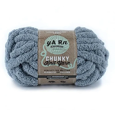 Image of Lion Brand Yarn 951 148 AR Workshop Chunky Knit Yarn, Fog