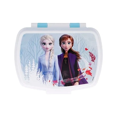 Image of OM SUPPLIES Disney Frozen Blue Sandwich Lunch Snack Box Kids Children School (Frozen)