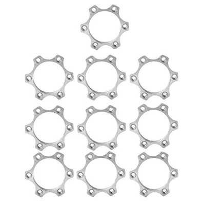 Image of Disc Brake Adapter Alloy Bike Hub Adapter,10PCS 44mm/48mm 6 Bolt ycle Aluminium Freewheel Threaded Hubs Disk Rotor Flange Replacement Part(44MM)