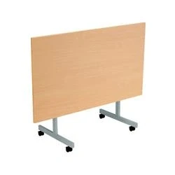 Image of Allegro Tilting Table 1400x800 Silver Legs Beech Top Ref OETT1480SVBE2