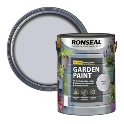 Image of Ronseal Garden Paint (Pewter Grey, 5 Liters)