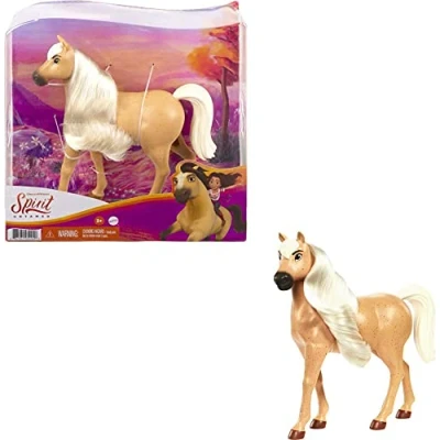 Image of Mattel Spirit Untamed Herd Horse (Approx. 8 in), Moving Head, Palomino with Long Blonde Mane &amp; Playful Stance, Great Gift for Fans Ages 3 Years Old Up