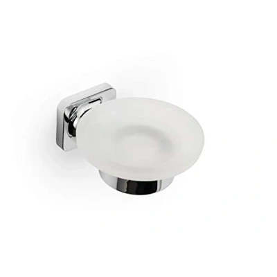 Image of Croydex Flexi Fix Easy to Fit Shoreditch Soap Dish and Holder with Zinc Alloy Construction, Chrome