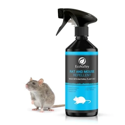 Image of EcoValley Natural Mouse and Rat Repellent Spray, 500ML Humane, Non Toxic Rodent Deterrent Safe Effective Alternative to Traps Poison