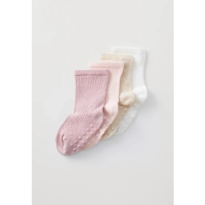 Image of Lindex Solid 4 PACK Knee high socks for kids, Size: 1 4m, Light dusty pink