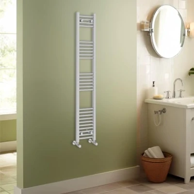Image of Warmehaus Contemporary Straight Heated Bathroom Towel Rail Radiator Rad 1600x300mm Chrome