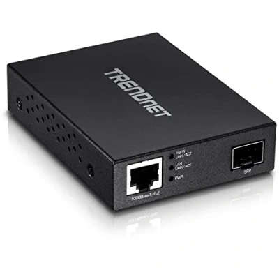 Image of TRENDnet Gigabit Poe Pd SFP Fiber Media Converter, Powered 100/1000Base T to Compact Design, TFC PGSFP