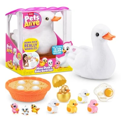 Image of Pets Alive Mama Duck &amp; Baby Surprise, Duck, Electronic Pet Toy, Nurturing Play Surprise Hatching Interactive Girls Toy