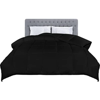 Image of Utopia Bedding Duvet, 4.5 tog Single Duvet with Corner Tabs, Microfiber Soft Breathable Box Stitched All Year Round Quilt 135x200 cm (Black)