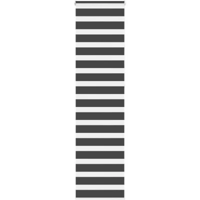 Image of vidaXL Zebra Blind Black 60x230 cm Fabric Width 55.9 Polyester