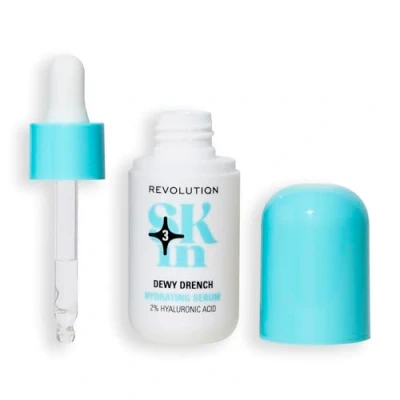 Image of Revolution SKin, Dewy Drench Hydrating Serum, Leichtes Hydratisierungsserum mit Hyaluronsäure, Polstert die Haut auf, Vegan und Tierversuchsfrei, 30ml