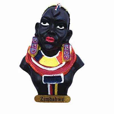 Image of 3D Indigenous Women Zimbabwe Africa Fridge Magnet Travel Souvenir Gift Home Kitchen Refrigerator Decoration Magnetic Sticker Craft Collection
