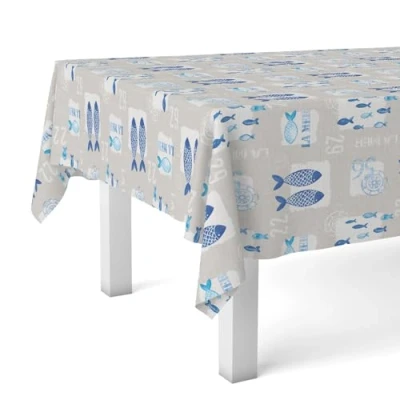 Image of Martina Home Single Fish Oilcloth Tablecloth 180 x 140 cm