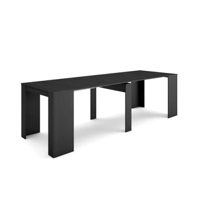Image of Skraut Home Extendable Console table Folding Dining 260 For 12 diners Modern Style Black
