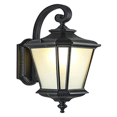 Image of ALDEPO Wall Lamp Light Waterproof Outdoor Sconce Lighting Porch Mount, Lights Classic Exterior Garden Fixtures for Outside House Deck Patio Garage, Black
