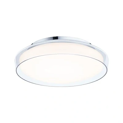 Image of Paulmann 71075 LED Ceiling luminaire Selection Bathroom Luena IP44 3000K 860lm 230V 16.5W Glass, Chrome