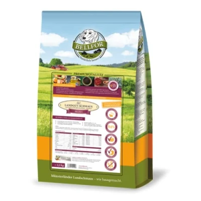 Image of Bellfor Landgut Schmaus Mini Hypoallergenic grain free dry dog food with insect protein and high digestibility without animal by products 1,2 kg