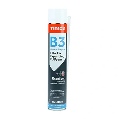 Image of TIMCO B3 General Purpose Fill &amp; Fix Expanding PU Foam Hand Held 750ml