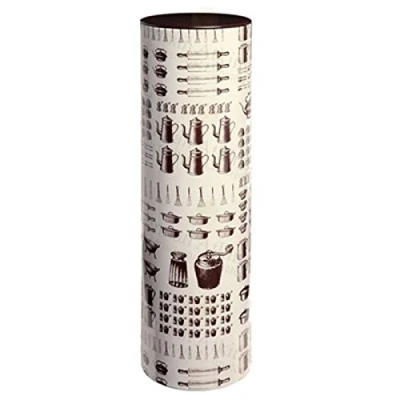 Image of Large Pasta Spaghetti Tin Food Canister Storage Jar Square Container Kitchen (Brown Tin)