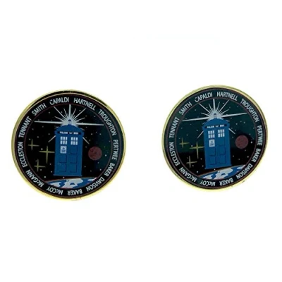 Image of Patch Nation Dr WHO Tribute Cosplay Fan Cufflinks