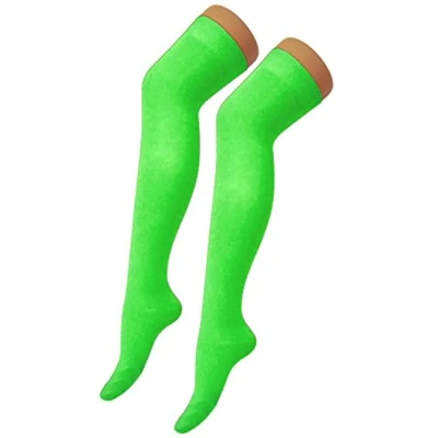 Image of Crazy Chick® Women&#039;s Plain Over The Knee Socks Thigh High Girls Stretchy OTK (Green)