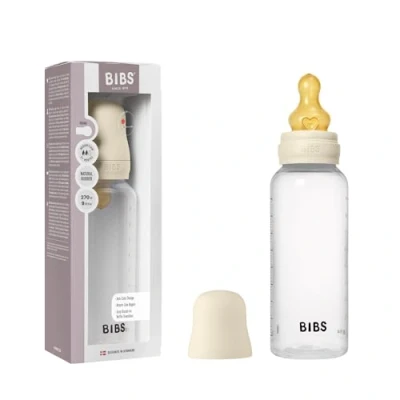 Image of BIBS Baby Bottle 270 ml Natural Rubber Latex Nipple Anti Colic, BPA Free, Round Nipple, Medium Flow, Lightweight &amp; Easy to Clean, Suitable for Newborns 0+ Years Ivory