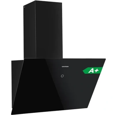 Image of Cooker Hood 60cm Wall Mount Extractor with 700m3/h Tempered Glass Touch Control Aluminum LED 3 Speed Black TopStrong fan kitchen