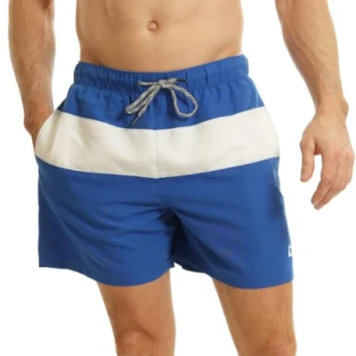 Image of RIPT Men&#039;s Performance Essentials Quick Dry UV 50 Sun Protection Swim Shorts Trunks, Royal Blue/White, XXL