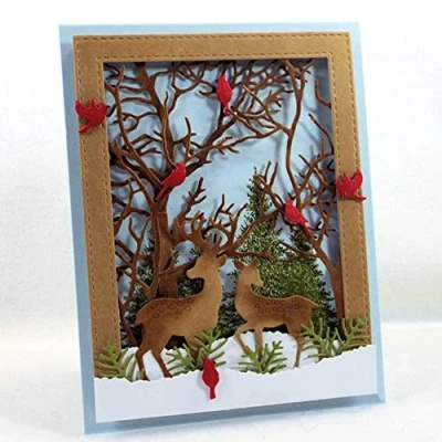 Image of Cutting Dies for Card Making, Christmas Dies, Making Metal DIY Scrapbooking Album Embossing Photo Stencil Paper Cards Decorative Craft