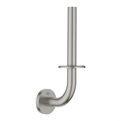 Image of GROHE Essentials Spare Toilet Paper Holder German Engineered, Metal with Chrome Finish and Concealed Fastening 40385001