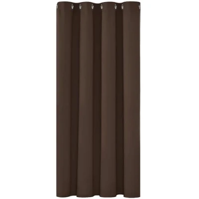 Image of Deconovo Thermal Insulated Eyelet Blackout Curtain 52&quot;x 54&quot; Brown 1 Panel