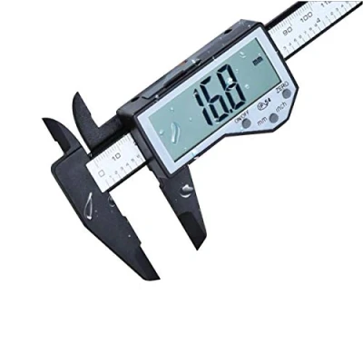 Image of KATSU Digital Vernier Caliper 150mm 6 Inch, IP54 Water Splash Proof Carbon Fiber Large LCD Screen Imperial and Metric Units Fraction Conversion Electronic Measuring Tool