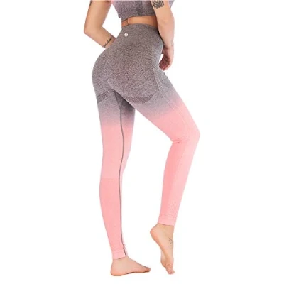 Image of Leoyee Seamless Gym Leggings Power Stretch High Waisted Yoga Pants for Women Running Workout Tights