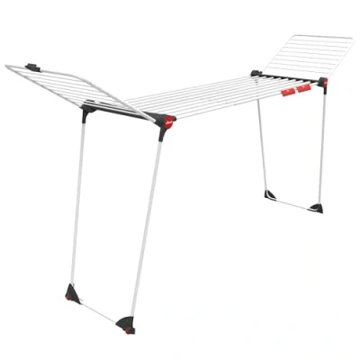 Image of Vileda Infinity Flex Plus Extendable Clothes Airer, Indoor Drying Rack With upto 30m Space, Two Additional Sock Hangers, Holds 3 Loads of Washing