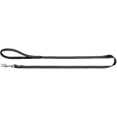 Image of HUNTER Leash Tripoli 15/110 67121 Nylon black, reflecting