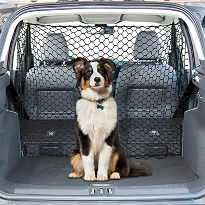 Image of Car Dog Guard, Cargo Net Pet Safety Barrier Separation Fence Protection 120*70cm