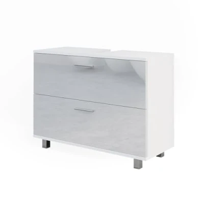 Image of Vicco Sink base cabinet Ilias, White High Gloss, 80.2 x 60.8 cm