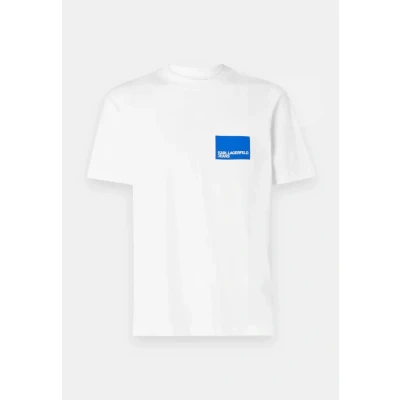 Image of Karl Lagerfeld Jeans BOX LOGO TEE Print Tshirt, Men&#039;s, Size: Large, White